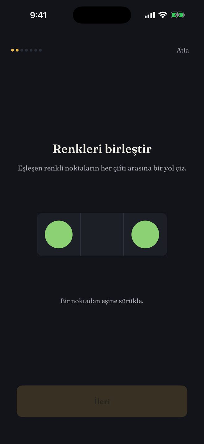 Settings screen